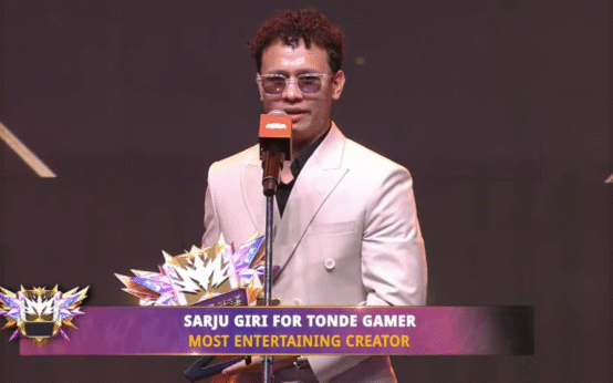 Tonde Gamer Wins Most Entertaining Creator Award in India