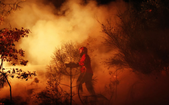 Firefighters Face Tough Battle Against Massive Wildfire in Portugal