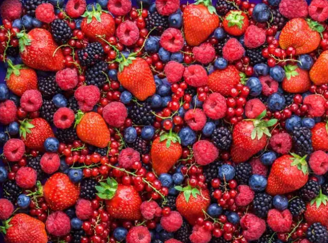 Berries are rich in vitamin C and antioxidants