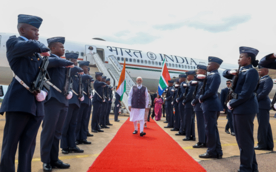 PM Modi Touches Down in Johannesburg for Pivotal G20 Summit Modi