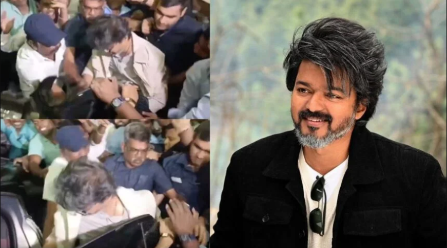 Thalapathy Vijay Mobbed at Chennai Airport: Actor Trips and Falls Amid Fan Chaos